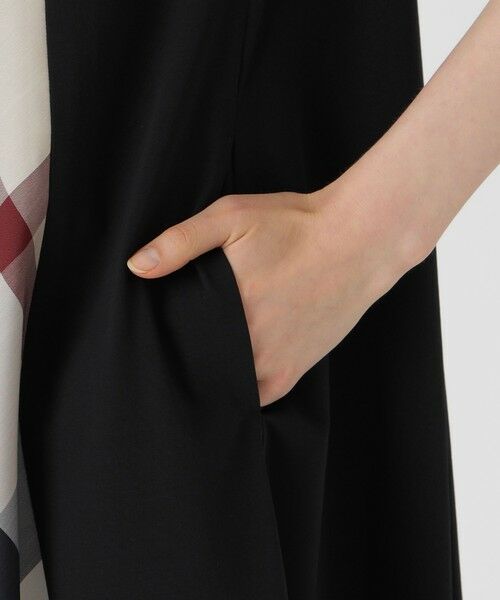 BLUE LABEL / BLACK LABEL CRESTBRIDGE / ブルーレーベル / ブラックレーベル・クレストブリッジ  ドレス | ピマコットンプレーティング天竺パーシャルチェックドレス | 詳細3