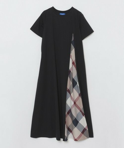 BLUE LABEL / BLACK LABEL CRESTBRIDGE / ブルーレーベル / ブラックレーベル・クレストブリッジ  ドレス | ピマコットンプレーティング天竺パーシャルチェックドレス | 詳細5