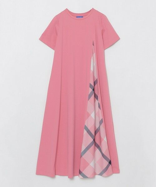 BLUE LABEL / BLACK LABEL CRESTBRIDGE / ブルーレーベル / ブラックレーベル・クレストブリッジ  ドレス | ピマコットンプレーティング天竺パーシャルチェックドレス | 詳細10