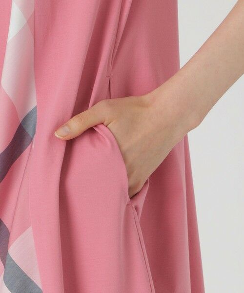 BLUE LABEL / BLACK LABEL CRESTBRIDGE / ブルーレーベル / ブラックレーベル・クレストブリッジ  ドレス | ピマコットンプレーティング天竺パーシャルチェックドレス | 詳細8