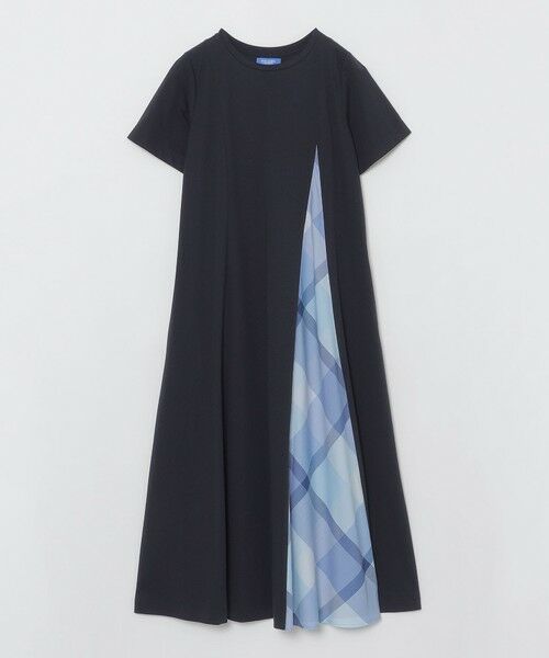 BLUE LABEL / BLACK LABEL CRESTBRIDGE / ブルーレーベル / ブラックレーベル・クレストブリッジ  ドレス | ピマコットンプレーティング天竺パーシャルチェックドレス | 詳細15