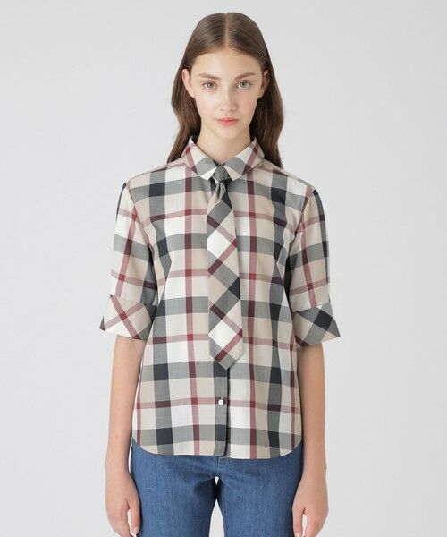 BLUE LABEL / BLACK LABEL CRESTBRIDGE/ブルーレーベル / ブラックレーベル・クレストブリッジ クレストブリッジチェックブラウス ベージュ3 36 BLUE LABEL / BLACK LABEL CRESTBRIDGE/ブルーレーベル / ブラックレーベル・クレストブリッジ クレストブリッジチェックブラウス ベージュ3 36