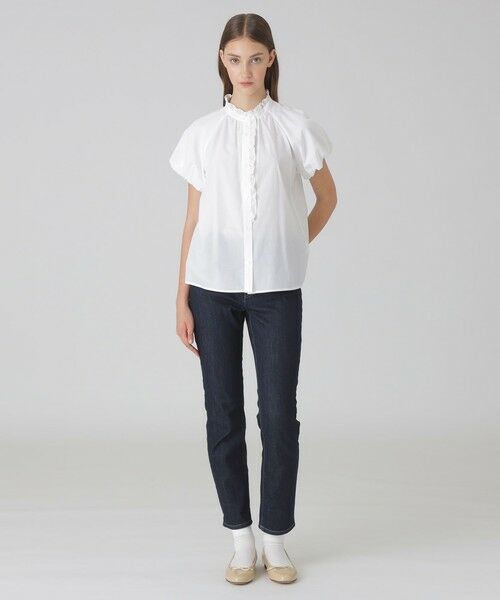 BLUE LABEL / BLACK LABEL CRESTBRIDGE / ブルーレーベル / ブラックレーベル・クレストブリッジ  シャツ・ブラウス | ドライクリアシャンブレーフリルブラウス | 詳細1