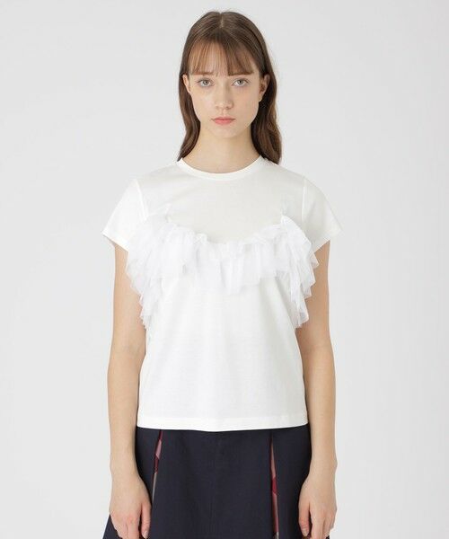 BLUE LABEL / BLACK LABEL CRESTBRIDGE / ブルーレーベル / ブラックレーベル・クレストブリッジ  カットソー | コットンライトポンチフリルチュールカットソー | 詳細6