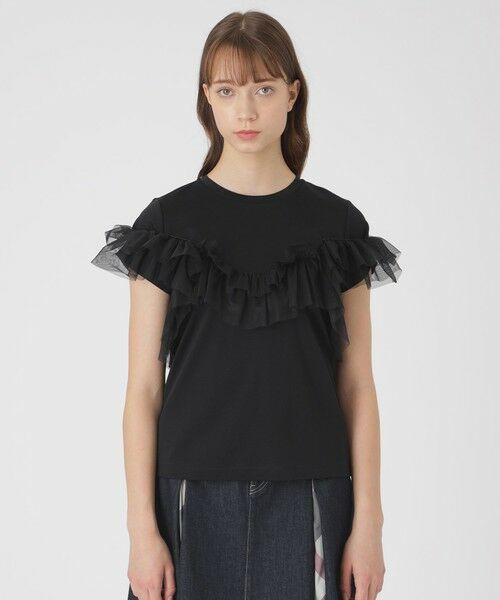 BLUE LABEL / BLACK LABEL CRESTBRIDGE / ブルーレーベル / ブラックレーベル・クレストブリッジ  カットソー | コットンライトポンチフリルチュールカットソー | 詳細12