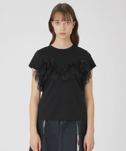 BLUE LABEL / BLACK LABEL CRESTBRIDGE / ブルーレーベル / ブラックレーベル・クレストブリッジ  カットソー | コットンライトポンチフリルチュールカットソー | 詳細13