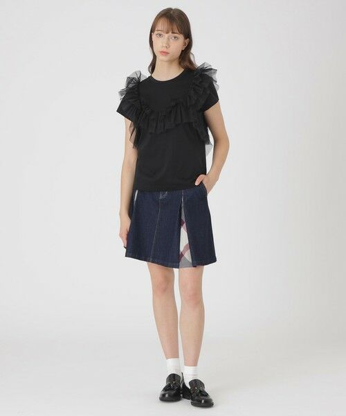 BLUE LABEL / BLACK LABEL CRESTBRIDGE / ブルーレーベル / ブラックレーベル・クレストブリッジ  カットソー | コットンライトポンチフリルチュールカットソー | 詳細8