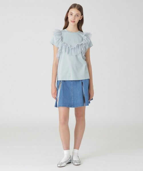 BLUE LABEL / BLACK LABEL CRESTBRIDGE / ブルーレーベル / ブラックレーベル・クレストブリッジ  カットソー | コットンライトポンチフリルチュールカットソー | 詳細15