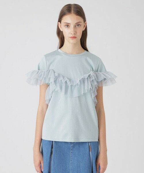 BLUE LABEL / BLACK LABEL CRESTBRIDGE / ブルーレーベル / ブラックレーベル・クレストブリッジ  カットソー | コットンライトポンチフリルチュールカットソー | 詳細19
