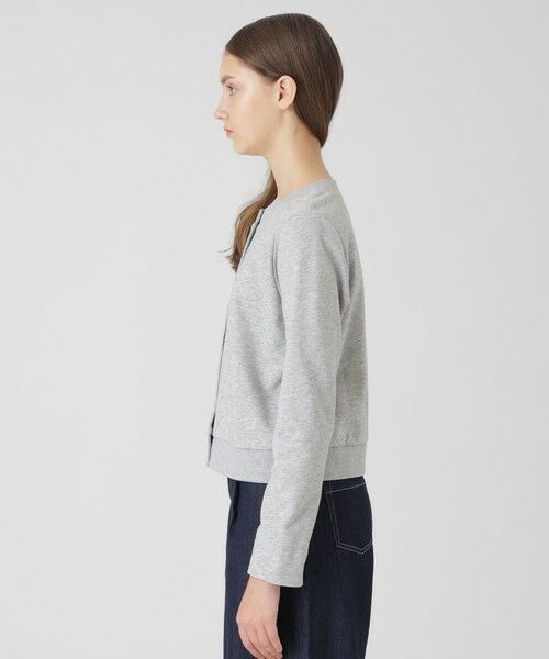 BLUELABEL　ブルーレーベル　フード付きネイビーカーディガン　リバーシブル クレストブリッジチェックリバーシブルダンボールミディ丈