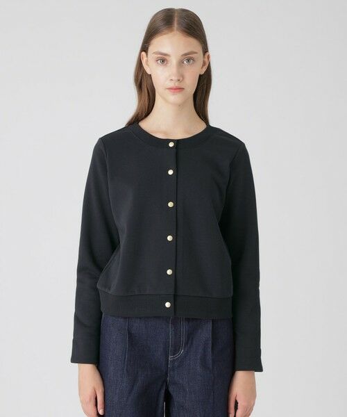 BLUE LABEL / BLACK LABEL CRESTBRIDGE/ブルーレーベル / ブラックレーベル・クレストブリッジ コンパクトソフト裏毛カーディガン ネイビー3 40 BLUE LABEL / BLACK LABEL CRESTBRIDGE/ブルーレーベル / ブラックレーベル・クレストブリッジ コンパクトソフト裏毛カーディガン ネイビー3 40