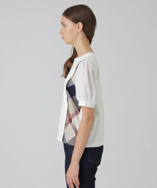 BLUE LABEL / BLACK LABEL CRESTBRIDGE / ブルーレーベル / ブラックレーベル・クレストブリッジ  カットソー | コンパクトピマスムースコンビTシャツ | 詳細2