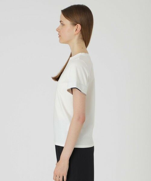 BLUE LABEL / BLACK LABEL CRESTBRIDGE / ブルーレーベル / ブラックレーベル・クレストブリッジ  カットソー | ピマコットンプレーティング天竺袖口チェックTシャツ | 詳細2