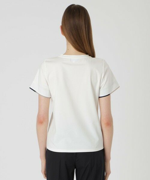 BLUE LABEL / BLACK LABEL CRESTBRIDGE / ブルーレーベル / ブラックレーベル・クレストブリッジ  カットソー | ピマコットンプレーティング天竺袖口チェックTシャツ | 詳細3