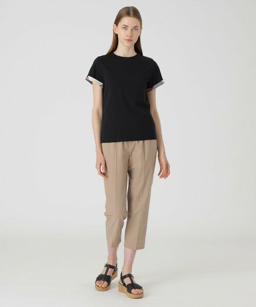 BLUE LABEL / BLACK LABEL CRESTBRIDGE / ブルーレーベル / ブラックレーベル・クレストブリッジ  カットソー | ピマコットンプレーティング天竺袖口チェックTシャツ | 詳細6