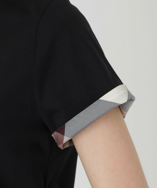 BLUE LABEL / BLACK LABEL CRESTBRIDGE / ブルーレーベル / ブラックレーベル・クレストブリッジ  カットソー | ピマコットンプレーティング天竺袖口チェックTシャツ | 詳細9