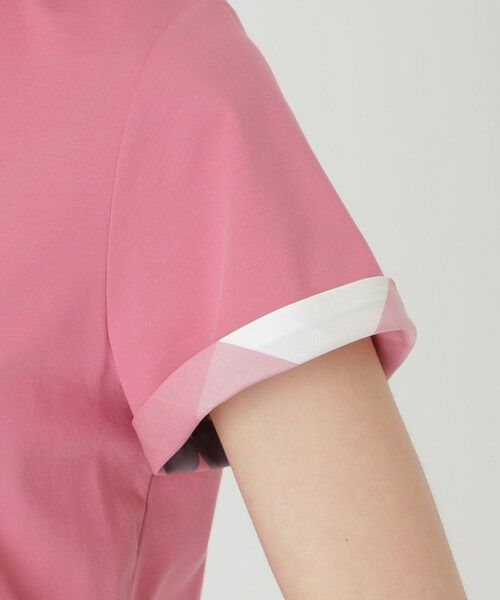 BLUE LABEL / BLACK LABEL CRESTBRIDGE / ブルーレーベル / ブラックレーベル・クレストブリッジ  カットソー | ピマコットンプレーティング天竺袖口チェックTシャツ | 詳細14