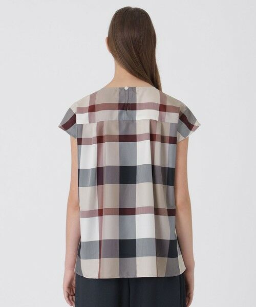 BLUE LABEL / BLACK LABEL CRESTBRIDGE / ブルーレーベル / ブラックレーベル・クレストブリッジ  カットソー | ピマコットンプレーティング天竺チェック切替カットソー | 詳細4