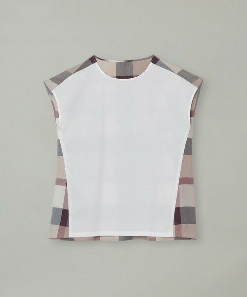 BLUE LABEL / BLACK LABEL CRESTBRIDGE / ブルーレーベル / ブラックレーベル・クレストブリッジ  カットソー | ピマコットンプレーティング天竺チェック切替カットソー | 詳細5