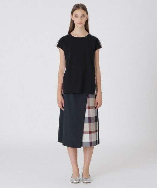 BLUE LABEL / BLACK LABEL CRESTBRIDGE / ブルーレーベル / ブラックレーベル・クレストブリッジ  カットソー | ピマコットンプレーティング天竺チェック切替カットソー | 詳細6