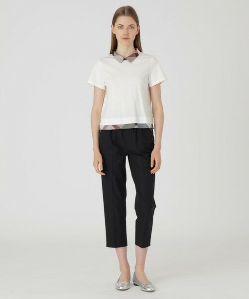 BLUE LABEL / BLACK LABEL CRESTBRIDGE / ブルーレーベル / ブラックレーベル・クレストブリッジ  カットソー | ピマコットンプレーティング天竺パーシャルチェックカットソー | 詳細1