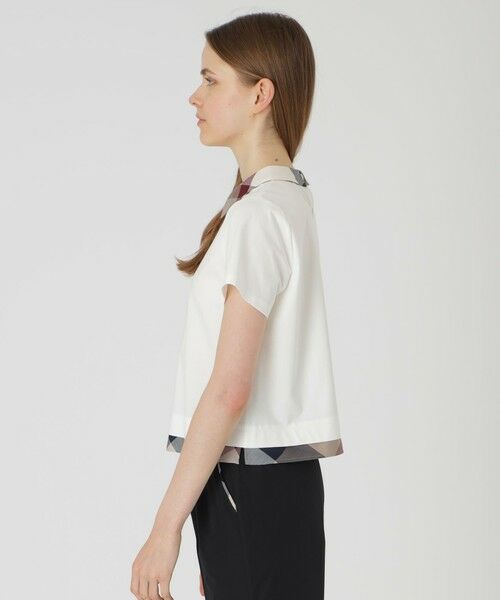 BLUE LABEL / BLACK LABEL CRESTBRIDGE / ブルーレーベル / ブラックレーベル・クレストブリッジ  カットソー | ピマコットンプレーティング天竺パーシャルチェックカットソー | 詳細2