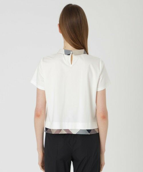 BLUE LABEL / BLACK LABEL CRESTBRIDGE / ブルーレーベル / ブラックレーベル・クレストブリッジ  カットソー | ピマコットンプレーティング天竺パーシャルチェックカットソー | 詳細3