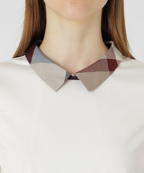 BLUE LABEL / BLACK LABEL CRESTBRIDGE / ブルーレーベル / ブラックレーベル・クレストブリッジ  カットソー | ピマコットンプレーティング天竺パーシャルチェックカットソー | 詳細4