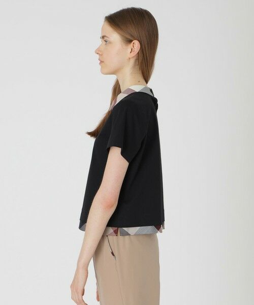 BLUE LABEL / BLACK LABEL CRESTBRIDGE / ブルーレーベル / ブラックレーベル・クレストブリッジ  カットソー | ピマコットンプレーティング天竺パーシャルチェックカットソー | 詳細7