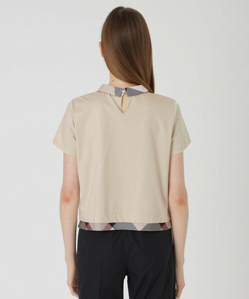 BLUE LABEL / BLACK LABEL CRESTBRIDGE / ブルーレーベル / ブラックレーベル・クレストブリッジ  カットソー | ピマコットンプレーティング天竺パーシャルチェックカットソー | 詳細13