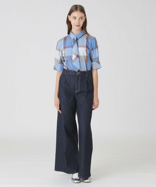 BLUE LABEL / BLACK LABEL CRESTBRIDGE / ブルーレーベル / ブラックレーベル・クレストブリッジ その他パンツ | ライトデニムワイドパンツ | 詳細10