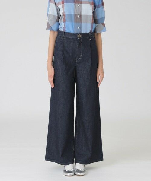 BLUE LABEL / BLACK LABEL CRESTBRIDGE/ブルーレーベル / ブラックレーベル・クレストブリッジ ライトデニムワイドパンツ ネイビー2 38 BLUE LABEL / BLACK LABEL CRESTBRIDGE/ブルーレーベル / ブラックレーベル・クレストブリッジ ライトデニムワイドパンツ ネイビー2 38