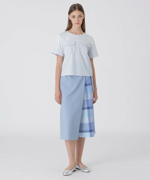 BLUE LABEL / BLACK LABEL CRESTBRIDGE / ブルーレーベル / ブラックレーベル・クレストブリッジ その他パンツ | ハイカウントナノパーシャルチェックガウチョパンツ | 詳細1