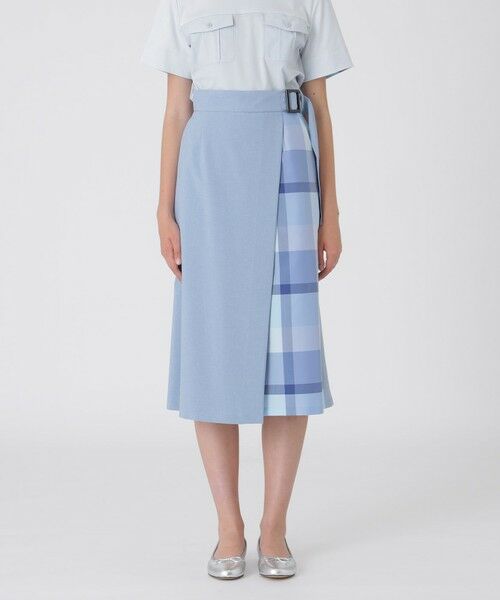 BLUE LABEL / BLACK LABEL CRESTBRIDGE/ブルーレーベル / ブラックレーベル・クレストブリッジ ハイカウントナノパーシャルチェックガウチョパンツ ブルー4 36 BLUE LABEL / BLACK LABEL CRESTBRIDGE/ブルーレーベル / ブラックレーベル・クレストブリッジ ハイカウントナノパーシャルチェックガウチョパンツ ブルー4 36