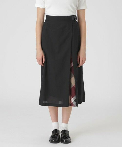 BLUE LABEL / BLACK LABEL CRESTBRIDGE / ブルーレーベル / ブラックレーベル・クレストブリッジ ミニ・ひざ丈スカート | 【接触冷感】【吸水速乾】クールドライスカート(ブラック)