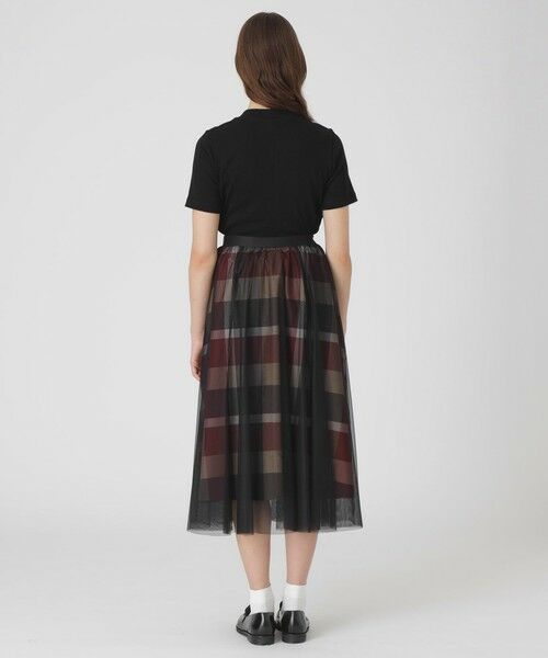 BLUE LABEL / BLACK LABEL CRESTBRIDGE / ブルーレーベル / ブラックレーベル・クレストブリッジ  ミニ・ひざ丈スカート | クレストブリッジチェックライトクロッシングチュールスカート | 詳細3