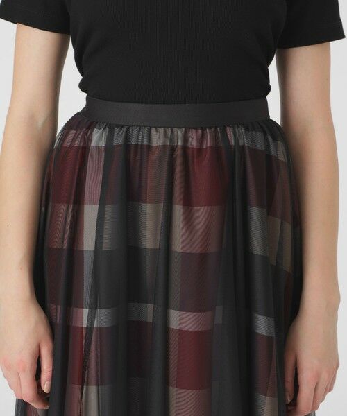 BLUE LABEL / BLACK LABEL CRESTBRIDGE / ブルーレーベル / ブラックレーベル・クレストブリッジ  ミニ・ひざ丈スカート | クレストブリッジチェックライトクロッシングチュールスカート | 詳細4