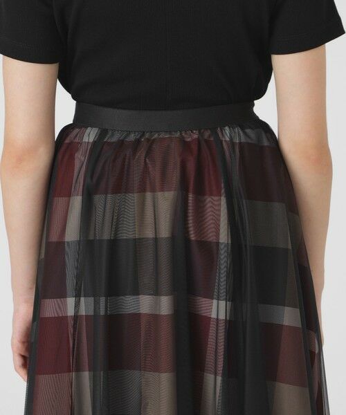BLUE LABEL / BLACK LABEL CRESTBRIDGE / ブルーレーベル / ブラックレーベル・クレストブリッジ  ミニ・ひざ丈スカート | クレストブリッジチェックライトクロッシングチュールスカート | 詳細5