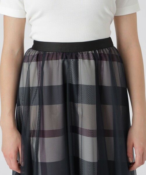 BLUE LABEL / BLACK LABEL CRESTBRIDGE / ブルーレーベル / ブラックレーベル・クレストブリッジ  ミニ・ひざ丈スカート | クレストブリッジチェックライトクロッシングチュールスカート | 詳細10
