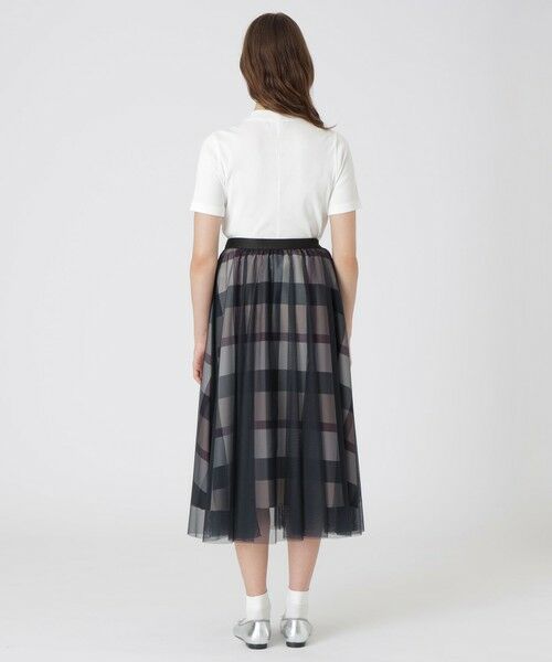 BLUE LABEL / BLACK LABEL CRESTBRIDGE / ブルーレーベル / ブラックレーベル・クレストブリッジ  ミニ・ひざ丈スカート | クレストブリッジチェックライトクロッシングチュールスカート | 詳細9