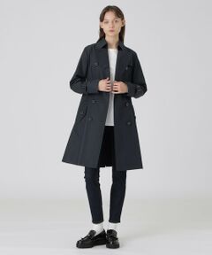 BLUE LABEL CRESTBRIDGE トレンチコート 38 ブラック ライトギャバジントレンチコート （その他アウター）｜BLUE