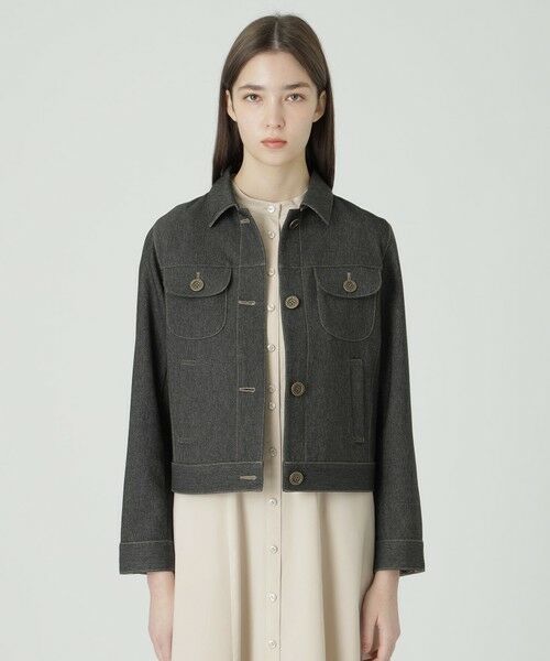 BLUE LABEL / BLACK LABEL CRESTBRIDGE/ブルーレーベル / ブラックレーベル・クレストブリッジ 【一部店舗限定】フェイクデニムジャケット ブラック 36 BLUE LABEL / BLACK LABEL CRESTBRIDGE/ブルーレーベル / ブラックレーベル・クレストブリッジ 【一部店舗限定】フェイクデニムジャケット ブラック 36