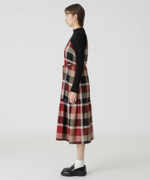 BLUE LABEL / BLACK LABEL CRESTBRIDGE / ブルーレーベル / ブラックレーベル・クレストブリッジ  ドレス | 【一部店舗限定】クレストブリッジチェックエアリーツイルテレココンビドレス | 詳細1