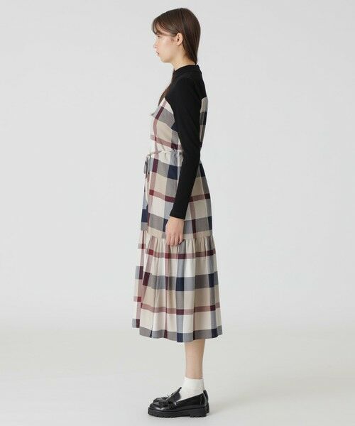 BLUE LABEL / BLACK LABEL CRESTBRIDGE / ブルーレーベル / ブラックレーベル・クレストブリッジ  ドレス | 【一部店舗限定】クレストブリッジチェックエアリーツイルテレココンビドレス | 詳細7
