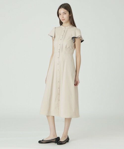 BLUE LABEL / BLACK LABEL CRESTBRIDGE / ブルーレーベル / ブラックレーベル・クレストブリッジ  ドレス | 【一部店舗限定】シルキータフタシャツドレス（ベージュ1）