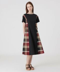 BLUE LABEL / BLACK LABEL CRESTBRIDGE / ブルーレーベル / ブラックレーベル・クレストブリッジ  ドレス | 【一部店舗限定】コンパクトクリアーポンチチェックコンビドレス