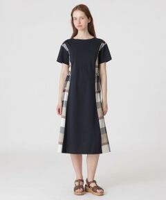 BLUE LABEL / BLACK LABEL CRESTBRIDGE / ブルーレーベル / ブラックレーベル・クレストブリッジ  ドレス | 【一部店舗限定】コンパクトクリアーポンチチェックコンビドレス