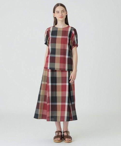 【新品】BLUE LABEL CRESTBRIDGE ボイルブラウス セール】 【一部店舗限定】クレストブリッジチェックソフティー