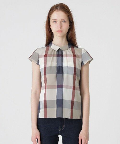 BLUE LABEL / BLACK LABEL CRESTBRIDGE / ブルーレーベル / ブラックレーベル・クレストブリッジ  シャツ・ブラウス | 【一部店舗限定】クレストブリッジチェックソフティーボイルブラウス（ベージュ3）