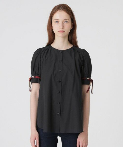 BLUE LABEL / BLACK LABEL CRESTBRIDGE / ブルーレーベル / ブラックレーベル・クレストブリッジ  シャツ・ブラウス | 【一部店舗限定】シャンブレーチュニックブラウス（ブラック）